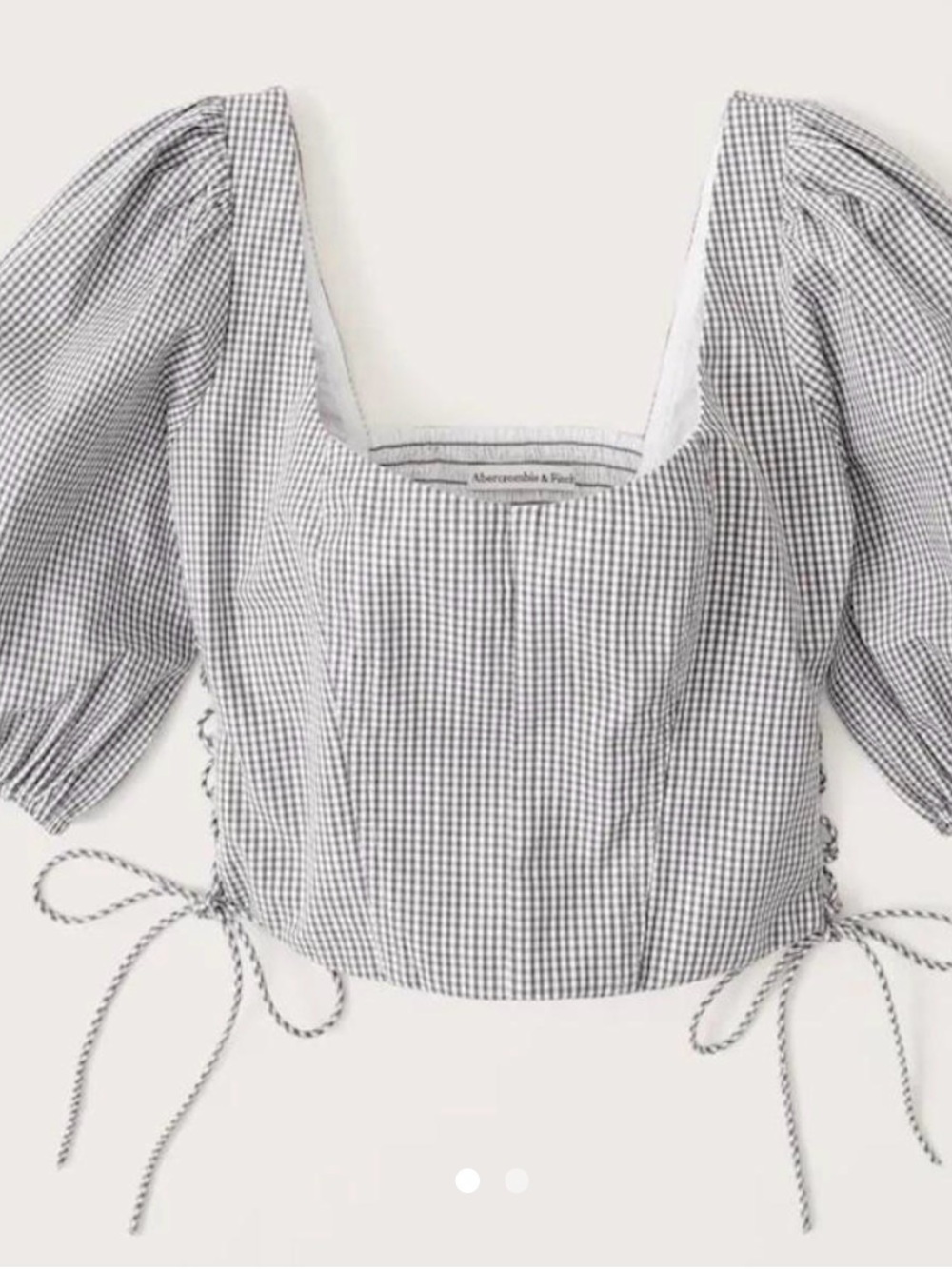 Abercrombie & Fitch poplin corset lace-up scoop neck top